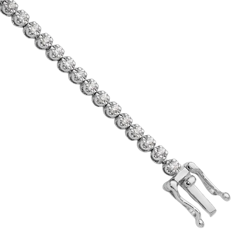14k white gold 1 carat lab diamond tennis bracelet