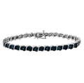 blue diamond s-link tennis bracelet
