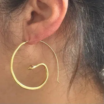 serpent hoop earrings