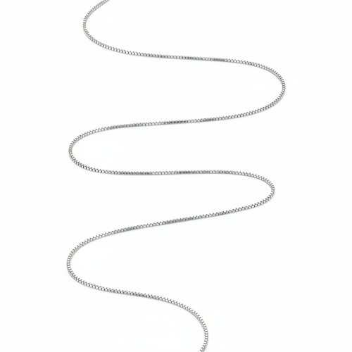 14K White Gold Box Chain - Hero Shot