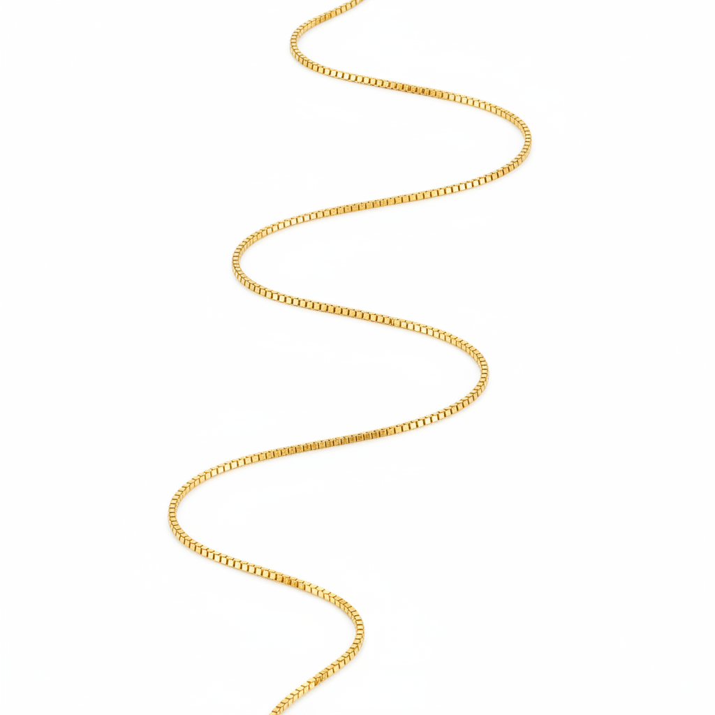 14K Yellow Gold Box Chain - Hero Shot