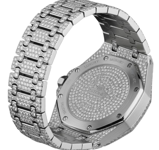 iced arabic moissanite watch