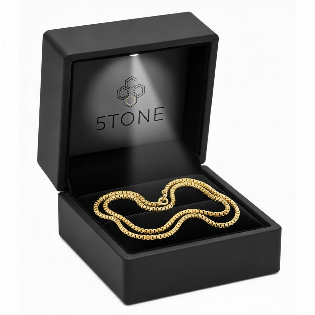 5TONE Box - 14K Gold Box Chain