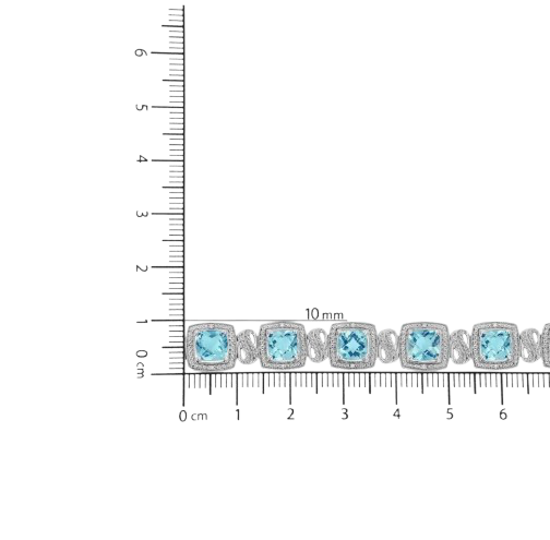 topaz geometric tennis bracelet