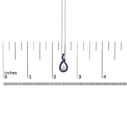 sapphire teardrop pendant necklace