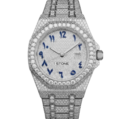 iced arabic moissanite watch