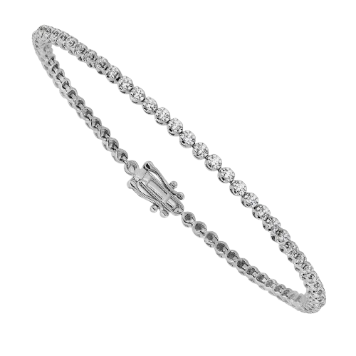 14k white gold 1 carat lab diamond tennis bracelet