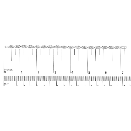 diamond heart link bracelet