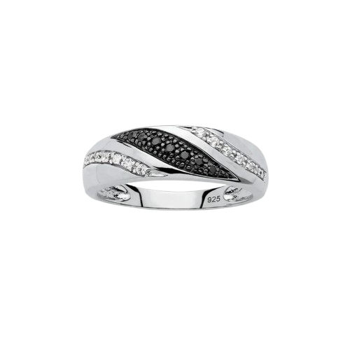 black & white diamond ring