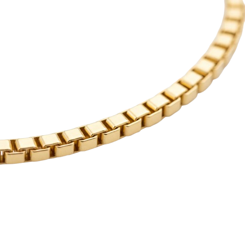 14k gold box chain necklace