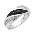 black & white diamond ring