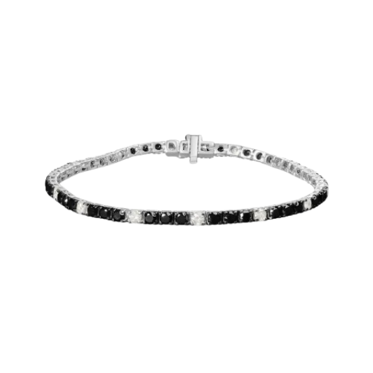 black & white diamond tennis bracelet