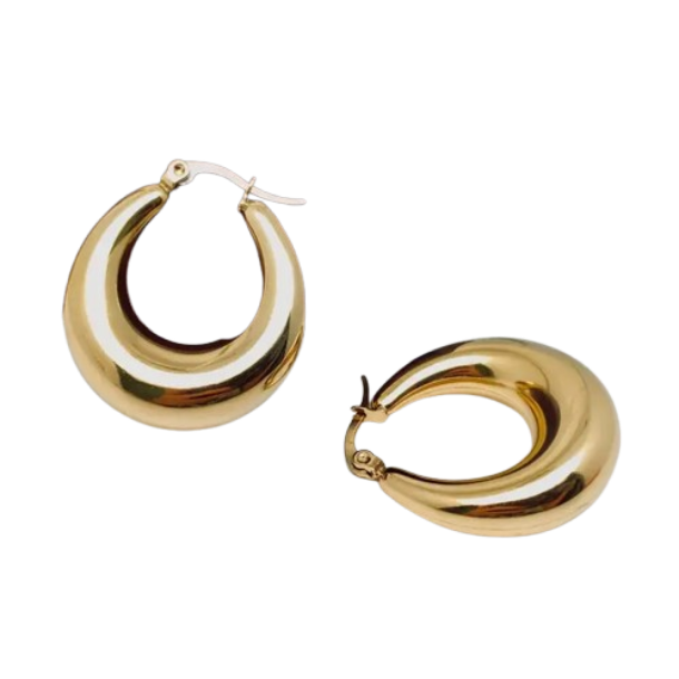 chunky gold hoop earrings