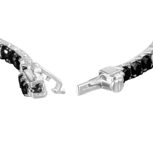black & white diamond tennis bracelet