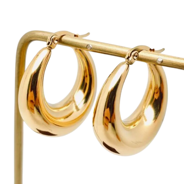 chunky gold hoop earrings