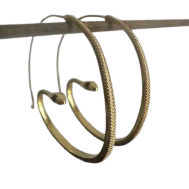 serpent hoop earrings