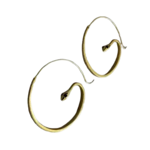 serpent hoop earrings
