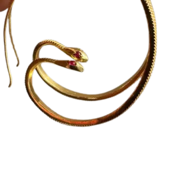 serpent hoop earrings
