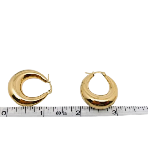 chunky gold hoop earrings